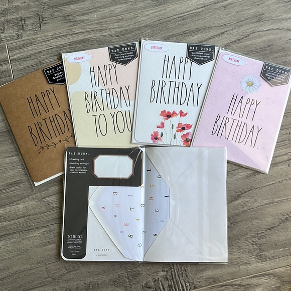 Bundle of 5 NEW Rae Dunn Birthday Cards! - Picture 2 of 9